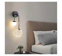 Applique Murale Nordique en Forme de Boule de Verre, Anneau en Acrylique, Lampes LED décoratives pour Chambre à Coucher, Salon, Couloir, arrière-Plan TV, énergie