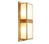 Applique Murale Nordique En Verre Blanc Pour Chambre, Applique Murale Rétro Pour Salle De Bain, Lampe Murale Créative En Laiton E14 X 2 Pour Couloirs, Appliques Murales De Luxe Pour Salle À Manger