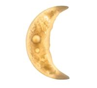 Applique murale nordique moderne en forme croissant lune, corps en résine, texturée, for chambre à coucher, salon, chevet, couloir(38cm)