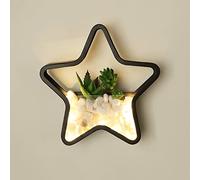 Applique murale nordique pour allée de salon, applique murale décorative à LED pour fond de plante, applique murale noire géométrique, tête de lit de 9,8 pouces de diamètre, applique murale pour