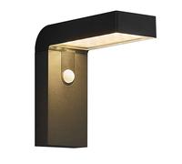Applique murale Nordlux luminaire Extérieur ALYA Solar Lampe de Mur solaire avec détecteur de mouvement Matière plastique Noir H.20
