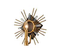 Applique Murale or Noir 31,8 CM Large Métal Cristal pour E14 Moderne Wandleuchte