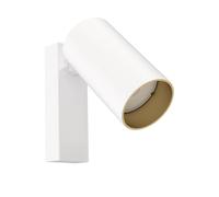 Applique Murale Orientable H: 11,5 Cm Petit GU10 Blanc Or Lampe De Lecture