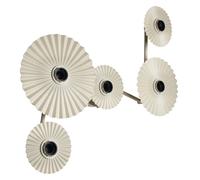 Applique murale OSRAM DECOR Plisse, 5 douilles, E27, acier, beige, minimaliste,