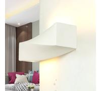 Applique Murale Peinture Gypse E27 Blanc Haut Bas Moderne Couloir Salon