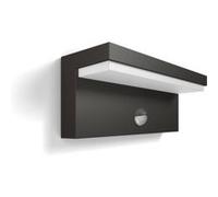 Philips Applique murale extérieure BUSTAN, détecteur de mouvement, anthracite, LED 2×4,5W, IP44