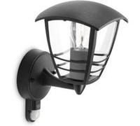 Philips Applique Murale Extérieur LED avec détecteur de mouvement, Luminaire Exterieur, Noir, IP44,Philips Creek idéal pour vos espaces extérieurs (nécessite une ampoule E27 60 Watts, non fournie)