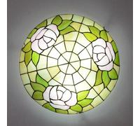 Applique Murale, plafonnier, Abat-Jour rétro en Verre Peint, Lampe de Plafond Baroque Ronde, Lampe Pastorale Vintage, Fleur Florence, Applique Murale, éclairage de Balcon, Cuisine