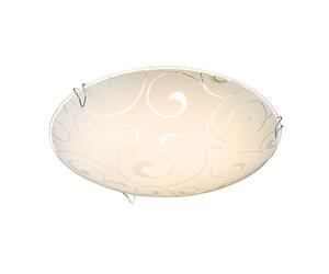 Applique murale plafonnier applique lampe de cuisine lampe de salon, vrilles de fleurs avec cristaux de verre blanc, 1x LED 8Watt 500 lumens blanc chaud, DxH 20x6 cm