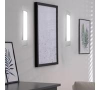 Applique murale applique lampe de couloir lampe d'escalier lampe de salon, blanc, LED 10W 1200Lm blanc chaud, LxPxH 30x7,4x2,4cm, lot de 2