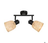 Atmosphera Plafonnier Lio 2 lampes orientables 28 cm naturel