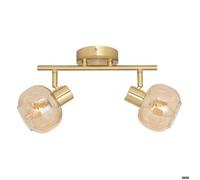 Atmosphera – Applique murale Pilia – 2 spots orientables en verre E14 25W (ampoules non incluses)