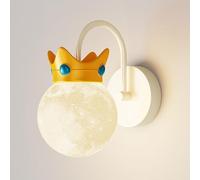 Applique murale Planet, applique murale en métal en forme de couronne avec abat-jour sphérique en acrylique, applique murale pour chambre d'enfant, douille G9, lampes de chevet, appliques murales mod