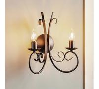 Applique murale Pompei ONLI, dimmable, noir, Salon / Salle à manger, Métal, Maison de campagne / Rustique, Applique Murale