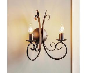 Applique murale Pompei ONLI, dimmable, noir, Salon / Salle à manger, Métal, Maison de campagne / Rustique, Applique Murale