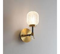Applique Murale postmoderne en Verre, Applique Murale en cuivre, luminaire de Chevet pour Chambre à Coucher, Salon ou tête de lit G9, éclairage d'intérieur