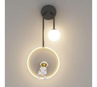 Applique Murale pour Chambre d'enfant, Lampe Murale Astronaute en métal avec Abat-Jour en Acrylique, Applique Murale LED 15 W pour Chambre d'enfant, garçon, Fille, Salon