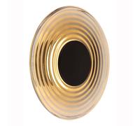 Applique murale pour couloir, verre noir mat, couleur fumée, LED, D 30 cm