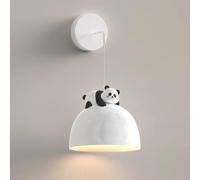 Applique murale pour enfants, veilleuse nordique moderne blanche, papillon panda, jolies filles, applique murale pour chambre à coucher, suspension murale contemporaine pour garçons, chevet, tête de