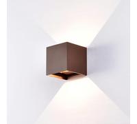 Applique murale pour extérieur, haute puissance 40 W 4000 lumens, lampe double faisceau réglable, idéale pour locaux commerciaux, hôtels, villa, murs extérieurs, (Corten lumière naturelle 4000 K)