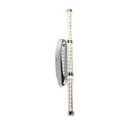 Applique murale pour miroir, lampe de chambre à coucher, lampe de salon, forme brute, chrome clair, 1x LED 10W 700Lm 3200K, HxL 50x7 cm