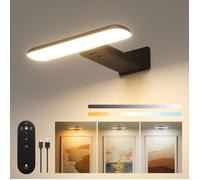 Applique Murale pour Tableaux, Éclairages Murales à Batterie Rechargeable, Lampe LED sans Fil pour Cible de Fléchettes, Noir