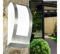 Applique Murale Projecteur Extérieur Luminaire de Façade Inox Argent IP44 Jardin