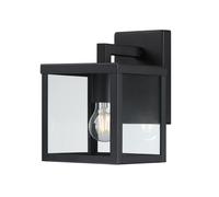 Applique murale Queensland Noir mat Laterne murale Extérieur 1 Ampoule E27