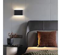 Applique Murale rectangulaire à intensité Variable Tricolore, Lanterne Murale LED en Aluminium, Longue Bande Lumineuse, luminaire d'intérieur Anti-astigmatisme, luminaire Mural pour Salon et