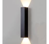 Applique murale rectangulaire à LED longue 13,7"/17,7" en aluminium brossé, lampe murale haut vers le bas, luminaire mural moderne, salle de bain intérieure, couloir, îlot, escaliers, chambre à couche