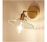 Applique Murale réglable E27 avec Support de Lampe en Laiton, Abat-Jour en Verre, Appliques murales pour Chambre à Coucher, Salon, Couloir, loft, Cuisine, Restaurant, Vert