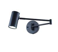 Applique Murale Réglable Pliante, Angle Bras Articulé Lampe Murale Fer Forgé Lampe de Chevet Double Bras Pivotant Lampe de Mur Lumière pour Maison Chevet Lecture Couloir Salon Chambre,Noir