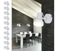 Applique murale lampe de chambre applique salon liseuse blanche applique murale réglable, 1x E14, DxHxP 8x12x14 cm, lot de 10