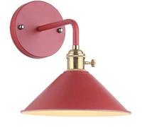 Applique Murale rembourrée colorée E26/E27 en métal pour Chambre, Couloir, escalier, Maison de Campagne, Bureau (Bleu) (Rouge, Taille Unique)