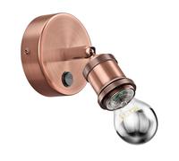 Applique murale RETRA interrupteur bronze mat rond + ampoule LED 667lm blanc [EEK: E]