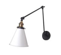 Applique murale rétro industrielle, luminaire mural à bras articulé réglable, applique murale à double section orientable sur un long poteau, douille E27, lampe murale d'intérieur pour chambre à couch
