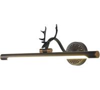 Applique murale rétro noire LED réglable en cuivre pour salle de bain, coiffeuse et miroir, design bois de cerf américain, 45 cm