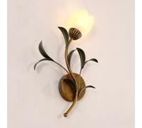 Applique Murale Rétro Style Champêtre Français, Applique Murale Florale Moderne Et Épurée, Applique Murale D'Appoint Pour Salon, Lampe de Chambre Américaine, Lampe de Chevet, B, Droite/B/Gauche