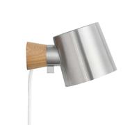 Applique murale Rise acier inoxydable HxL 9.7x17, Ø 10cm