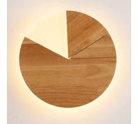 Applique Murale Ronde en Bois, Lampe Murale Ultra-Fine en Forme de bûche avec Abat-Jour en Acrylique Blanc, Applique Murale Puzzle créative, LED Moderne 15 W, éclairage pour Chambre d'enfant