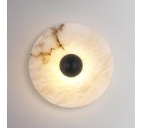 Applique Murale Ronde en marbre Naturel albâtre, LED, Style Milieu du siècle, câblée, pour Salon, Chambre, Couloir, escalier