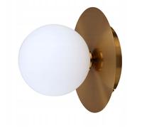 Applique murale ronde Light Prestige Roma I en verre doré G9 5W
