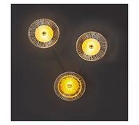 Applique murale ronde moderne, luminaire de luxe en verre doré, combinaison de lumière LED Compatible with salon, salle à manger, arrière-plan de à .,Luxe