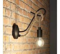 Applique murale Ropina Lucande, dimmable, noir, Salon / Salle à manger, Métal, Vintage, Applique Murale