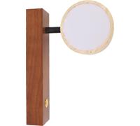 Applique murale rotative en pierre avec interrupteur LED lumière chaude Angle ajustable Lampe murale industrielle rustique pour lecture de chevet Couleur noyer