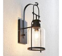 Applique murale Rozalie Lindby, dimmable, noir, Couloir, Métal, Vintage, Applique Murale