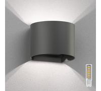 Applique murale RUNEL pour extérieur anthracite IP65 Up & Downlight + lampe