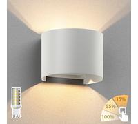 Applique murale RUNEL pour extérieur blanc IP65 Up & Downlight + lampe LED