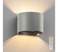 Applique murale RUNEL pour extérieur gris IP65 Up & Downlight + lampe LED