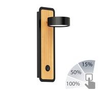 Applique murale RUTI noir in X53 LED blanc 3 niveaux d'intensité lumineuse